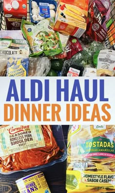 aldi haul dinner ideas with text overlay