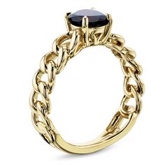 A gleaming centerpiece of your favorite gemstone is set with exquisite artisanal mastery on this unique yet simple ring. Chain links wrap the band of this 14-karat yellow gold ring with a sturdy 6mm round gemstone to top it off. The solitaire design focuses attention to the single mid-sized gemstone while the creative design along the band brings a playful flair for a ring that is truly unique to its wearer. Garnet is a birthstone for the month of January. The orangey red gemstone brings harmony 14k Gold Polished Amethyst Ring, 14k Gold Amethyst Ring With Polished Finish, 14k Gold Round Amethyst Ring With Polished Finish, Fine Jewelry Polished Birthstone Ring With Round Stone, Fine Jewelry Birthstone Ring With Polished Round Stone, Formal Fine Jewelry Chain Ring, Yellow Gold Amethyst Ring With Polished Finish, Timeless Yellow Gold Jewelry With Gemstone Accents, Elegant Formal Chain Ring With Oval Link