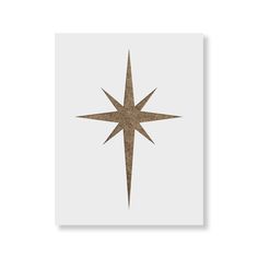 a white square with a gold star on it