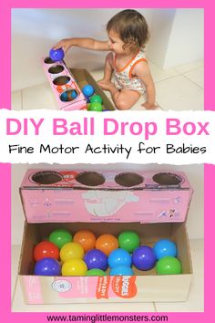 Diy Ball Drop, Activity For Babies, Perlengkapan Bayi Diy, Infant Classroom, Easy Toddler Activities, Daycare Activities