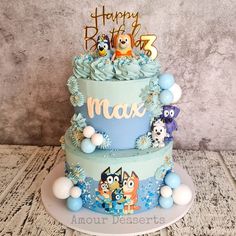 Bluey-themed Kids Birthday Cake Delivery in Melbourne Customized Birthday Cake, 2nd Birthday Cake Boy, Bingo Cake, Kids Birthday Cake, Tiered Cakes Birthday, 3rd Birthday Cakes, 2 Birthday Cake, Custom Birthday Cakes