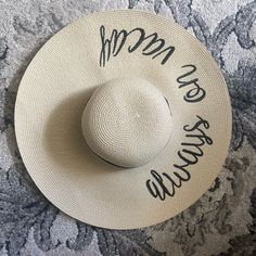 Over Sized Beach Hat. Flat Brim -Nwot Always On Vacay Stitched On The Top- Brand New Over Sized, Beach Hat, Top Brands, Women Accessories, Brand New, Hats, Women Shopping, Color