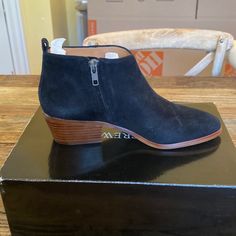 Jcrew Factory, Suede “Sawyer” Booties In Black. Nwt!! Casual Low Heel Booties For Work, Womens Leather Booties, Chelsea Boots Style, Black Leather Chelsea Boots, Chelsea Rain Boots, Black Suede Booties, Chelsea Ankle Boots, Black Suede Boots, Black Heel Boots