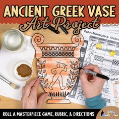 an ancient greek vase art project for kids to do with their artwork and crafting supplies