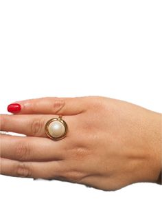 This elegant Pearlin' Ring features a lustrous pearl and two sparkling diamonds set in a delicate gold band that is adjustable. The timeless design and high-quality materials make it a perfect addition to any jewelry collection. Elevate any outfit and exude sophistication with this beautiful ring. Elegant Open Ring With Pearl Charm, Formal Pearl Drop Open Ring, Elegant Wedding Rings With Pearl Pendant, Formal Open Ring With Pearl Drop, Formal Open Pearl Drop Ring, Minimalist Formal Pearl Drop Ring, Formal Open Pearl Ring, Timeless Gold Pearl Ring, Elegant Adjustable Yellow Gold Moonstone Ring