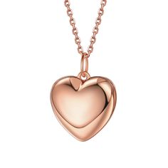 PRICES MAY VARY. 💕【Tiny but Cute Heart Lockets】💕 This Delicate locket charm is made of 925 Sterling Silver, Locket Size 23mm*16mm, tiny but cute and delicate with 18"+2" rolo chain. Bold high polish surface, stunning look to create a quietly confident pendant that's perfect for adding everyday glamour to any outfits 💕【Timeless Fashion Lockets】💕 Locket necklaces are centuries-old keepsakes that remain as fashionable as ever. Whether it’s an engraved locket for a friend, a sweetheart locket fo Rose Gold Heart Locket Necklace, Dainty Rose Gold Locket Necklace For Valentine's Day, Pink Heart Pendant Necklace For Anniversary, Keepsake Locket Necklace For Valentine's Day, Valentine's Day Keepsake Locket Necklace, Rose Gold Heart Pendant Locket Necklace For Valentine's Day, Rose Gold Heart Charm Necklace For Wedding, Heart-shaped Locket Necklace For Valentine's Day, Rose Gold Necklace For Valentine's Day Keepsake