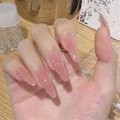 RikView Press on Nails Extra Long Pink Acrylic Nails Coffin Nail Tips Glossy Fake Nails (Pink) Pink Acrylic Nails, Pretty Acrylic Nails, Chic Nails, 가을 패션