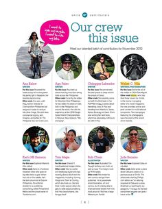 the front page of this magazine features images of people on bicycles