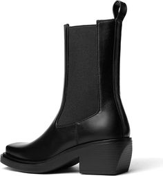 Black Chelsea Classic Block Low Heel Ankle Boots Soft PU upper, breathable soft inner lining, rubber non-slip and wear-resistant outsole 2.36 inches low-heel Low Heel Ankle Boots, Winter Knit Hats, Chelsea Ankle Boots, Heel Ankle Boots, Boot Accessories, Heeled Ankle Boots, Mens Sandals, Sunglass Frames, Low Heels