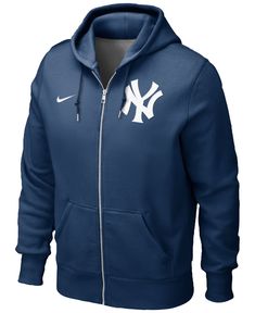 Nike Men'S New York Yankees FullZip Hoodie Sweatshirt in Blue for Men Nike Classic, Best Travel Destinations, Hoodie Xxl, Sports Shops, Nike Sweatshirts, Zip Up Hoodies, Mens Navy, Fan Gear, White Hoodie