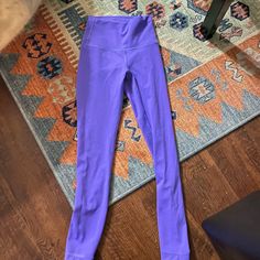 Brand New, Never Worn. Lulu Lemon Wundertrain Size 2 Purple Leggings Fitted Athleisure Pants For Relaxation, Purple Full Length Leggings For Loungewear, Purple Stretch Leggings For Loungewear, Fitted Purple Leggings For Loungewear, Purple High Stretch Yoga Pants For Loungewear, Sporty Purple Yoga Pants For Loungewear, Purple Leggings Outfit, Wunder Train, Purple Leggings