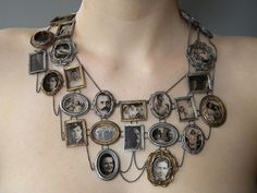 Steampunk Mode, Moda Steampunk, Mode Steampunk, Portrait Necklace, Family Tree Necklace, Tree Necklace, Steampunk Fashion, Bijoux Diy, Family Tree