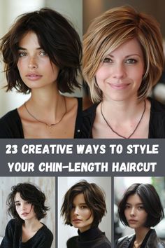 Chin-length hair is versatile and chic. Explore 23 creative ways to style your short cut, whether you're going for sleek and polished or tousled and playful. Short Chin Length Hair Asian, Hairstyle For Chin Length Hair, Tousled Short Hair, Chin Length Layered Haircuts, Short Hair With Side Part, Edgy Chin Length Hair, Chin Length Hair Styles For Women, Hairstyles For Chin Length Hair, How To Style Chin Length Hair