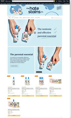 the website is designed to look like it's being used for medicine and hygiene products