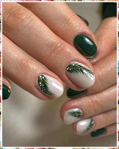 #christmas #christmasideas Metallic Nails Design, Nail Art Noel, Metallic Nails