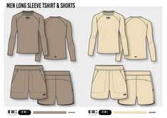 men's long sleeve shirt and shorts sewing pattern