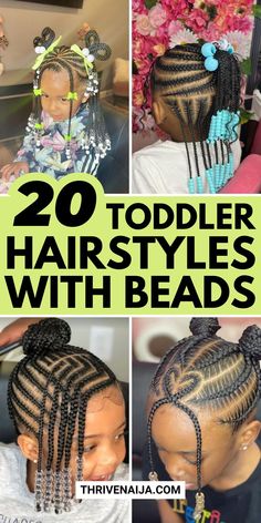 Discover delightful toddler braided hairstyles with beads! 🎀🌼 These charming styles add flair and fun to your child's look, making them perfect for any occasion. Explore various options that are both stylish and practical. Save this pin for adorable hair inspiration you won’t want to miss! 📌✨ Two Year Old Braided Hairstyles, Girl Braids Hairstyles Black Little Easy Natural Hair, Little Black Toddler Girl Braided Hairstyles With Beads, Toddler Girls Hairstyles Black Braids, Braided Hairstyles For Little Black Girls With Beads, Girl Toddler Hairstyles Black, Black Girls Hairstyles With Beads, Black Girls Hairstyles For Toddlers