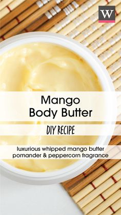 Whipped Mango Body Butter, Mango Body Butter, Natural Skincare Routine