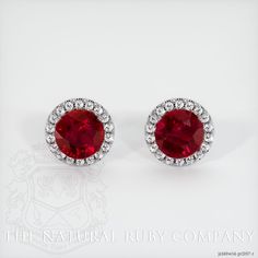 Formal Red Diamond Earrings With Brilliant Cut, Red Brilliant Cut Diamond Earrings For Wedding, Red Ruby Diamond Earrings For Wedding, Gia Certified Ruby Earrings For Anniversary, Red Diamond Earrings For Formal Occasions, Red Diamond Earrings With Brilliant Cut, Fine Jewelry Red Diamond Earrings For Formal Occasions, Red Brilliant Cut Earrings For Anniversary, Ruby Diamond Earrings For Anniversary