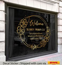 If you like this design, you may also like: https://www.etsy.com/au/listing/1003130994/business-front-shop-sticker-front-shop -- This business spring floral sign is perfect for your front shop window. The floral wreath decor will bring attention to your stylish shop window decoration. Give your business a cozy feel with the warm spring welcome sign.   -- ✍️ Please leave the customized text in the "PERSONALIZE" section if needed. Dimensions go by W x H (cm/inches). If you want specific dimensions Wall Decor Business, Business Logo Sign, Front Shop, Decor Business, Shop Sticker, Window Wall Decor, Floral Signs, Window Decoration, Static Cling