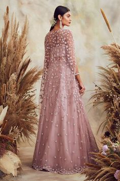 Buy Purple Organza And Net Embroidery Pearl Sweetheart Neck Cape Lehenga Set For Women by Niamh By Kriti Online at Aza Fashions. Pernia Pop Up Shop, Embroidered Blouse, Set For Women