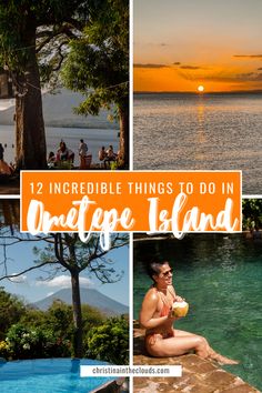 an orange sunset with the words 12 incredible things to do in oratego island