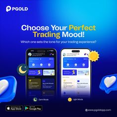 an advertisement for the app called trading mood