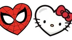 an image of hello kitty and spiderman