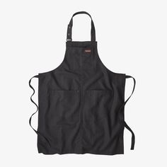 an apron that is black and has straps on it