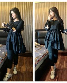 Arham Mini, Dress Trick, Dressing Design, Stylish Short Dresses, Pakistani Dresses Casual, Trendy Dress Outfits, Sleeves Designs For Dresses, Simple Pakistani Dresses, Designer Dresses Casual