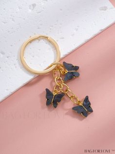 BagForLove - Chic Black Butterfly Bag Charm: Fashionable Key Chain Accessory Butterfly Bag, Birthday Accessories, Butterfly Bags, Animal Bag, Black Butterfly, Word Wrap, Light Blue Color, Black Pattern, Color Light