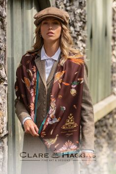 The Clare Haggas 'Grouse Misconduct' silk scarf collection is perfect for any country loving girl, available in classic autumnal colours, and perfect to pair with tweed. Red Grouse, The Moors, Scarf Collection, English Heritage, British Style