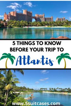 an island with palm trees and the words 5 things to know before your trip to atlantic