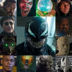 many different images of the same character in an action movie, including aliens and monsters