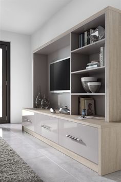 a modern living room with white furniture and gray carpeted flooring is pictured in this image