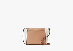 Monica Crossbody | Kate Spade Outlet Kate Spade Outlet, Vanilla Latte, Logo Line, Script Logo, Small Crossbody, Embossed Logo, Keep Up, Pebbled Leather