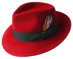 Bailey Fedora Red Hat 1920s Mens Hats, Bailey Hats, Manhattan Project, Wool Fedora Hat