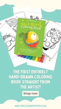 the first entirely hand - drawn coloring book straight from the artist shop now on sale