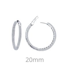 Lafonn Sterling Silver Simulated Diamond Hoop Earrings 2.2 CTW Luxury Sterling Silver Diamond White Earrings, Luxury White Sterling Silver Hoop Earrings, Luxury Platinum Silver Hoop Earrings, Luxury Silver Hoop Earrings With Shiny Finish, Luxury Silver Hoop Earrings With Sterling Clasp, Luxury Sterling Silver Hoop Earrings With Polished Finish, Luxury Silver Hoop Earrings With Polished Finish, Luxury Sterling Silver Hoop Jewelry, Luxury Round Sterling Silver Hoop Earrings