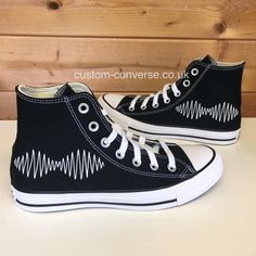 Arctic Monkeys AM | Custom Converse Ltd – Custom Converse Ltd. Arctic Monkeys Converse, Converse Designs Ideas, Painted Shoes Ideas, Am Album Cover, The Arctic Monkeys, Am Album, Artisanats Denim