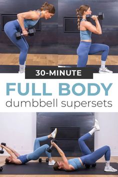 Build functional strength and upper body definition with this full body and arm workout routine. This arm-focused total body workout combines the best upper body exercises with full body movements to increase calorie-burn and improve functional fitness. I love the superset format of today's workout - it's one of the best ways to reach muscle fatigue when working out at home.