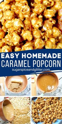 easy homemade caramel popcorn recipe that is so good it's ready to be eaten