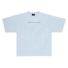 a white t - shirt with the word,'goodlife'in blue on it