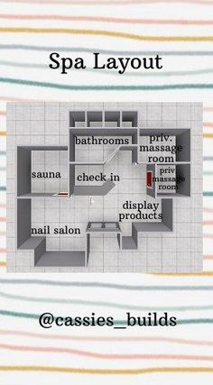 the floor plan for a spa layout