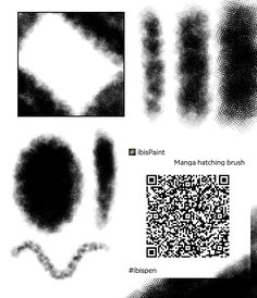 some black and white images with qr code