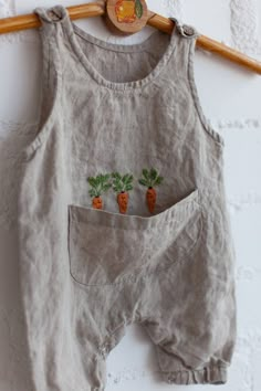 Overall Linen, Embroidery Jumpsuit, Diy Sy, Baby Mode, Baby Overall, Natural Soaps, Baby Jumpsuit, Linen Jumpsuit, Embroidered Linen