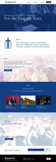 an image of a website design for a church