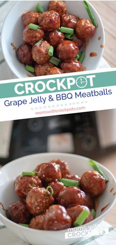 two bowls filled with meatballs on top of a table