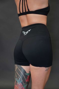 Tramp Stamp High Waist Yoga Short | Thrash Happy Makeup Shirts, Panties Shirt, Yoga Short, Lift Design, Workout Wardrobe, Gym Pants, Yoga Routine, Yoga Shorts, Body Fit