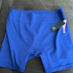 Nwt Wild Fable Electric Blue Seamless Ribbed Bike Shorts Size 2x Xxl Blue Stretch Seamless Athletic Shorts, Blue Seamless Stretch Athletic Shorts, Fitted Blue Shorts With Seamless Construction, Blue Seamless Biker Shorts For Sports, Blue Seamless Biker Shorts In Athleisure Style, Blue Seamless Biker Shorts For Athleisure, Blue Seamless Biker Shorts Athleisure, Blue Seamless Athletic Shorts, Seamless Blue Athletic Shorts